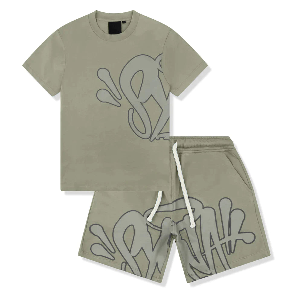 SYNA WORLD LOGO T SHIRT + SHORT SET - SAGE / KHAKI – county garms